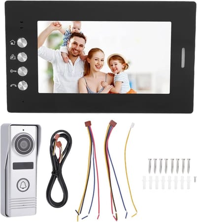 Video Deurbel - Intercom Systeem - Veilig Thuis - 7 Inch Kleurenscherm - 4 Draads - Zwart