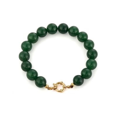 Bijoutheek Armband (Sieraad) Kralen Stenen Dark Green