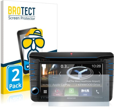 BROTECT - Screenprotector voor Kenwood DNX518VDABS - Folie Beschermfolie matte 2 Stuks