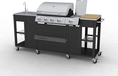 vidaXL Buitenkeuken met barbecue Montana 4 branders