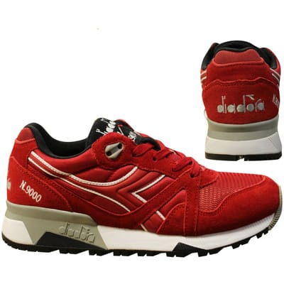 Diadora N9000 Heren Rode Sportschoenen