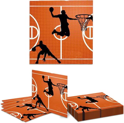 20 Stuks Basketball Feest Papieren Servetten voor Verjaardagsfeestjes - Disposable Sportthema Decoratie
