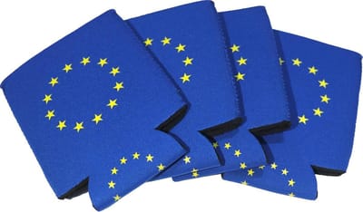 Dinilu - 4 x Blikjeskoelers Vlag Europese Unie (EU) voor 33cl Blikjes