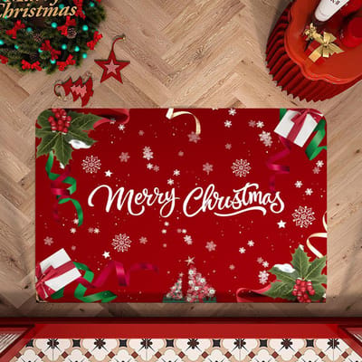Kerst Vakantie Mat Toilet Deurmat Deur Toilet Badkamer Diatomeeënaarde Antislip Absorberende Mat 40 * 60CM