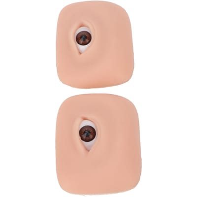 1 Paar 3D Siliconen Nep Oog Oefenhuid Make-up Wenkbrauw Eyeliner Tattoo Oefenhuid voor Beginners beige