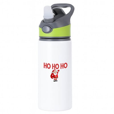 Hacebo® - Kerst kerstman waterfles met rietje groen - Kerstmis - Kerst beker - winter - kerst - christmas - kerst cadeau - water fles - 650ML