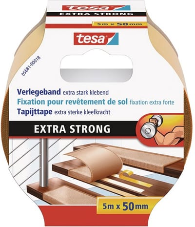 tesa EXTRA STRONG 05681-00018-11 Bevestigingstape Oranje (l x b) 5 m x 50 mm 1 stuk(s)