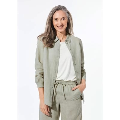 Goldner Linnen blouse Comfortabele damesblouse voor zakelijk gebruik