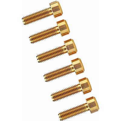 Lot de 6 vis de potence fixes M5*16 mm en alliage de titane, 3 couleurs, pour VTT Gold