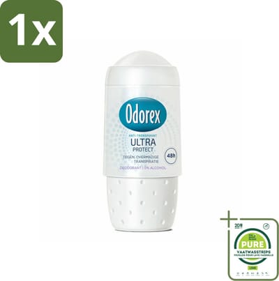 1 x Odorex Deodorant Roller Ultra Protect 50 ml - Deodorant Roller - Zweetvermindering - Okselbescherming - Huidverzorging - Alcoholvrij
