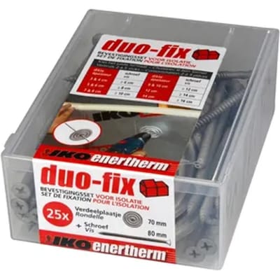 Duo-fix Bevestigingsset Iko Isolatieplaten - Metaal - 4,8mm - 8cm
