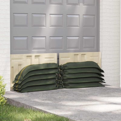 vidaXL - Zandzakken - 10 - st - Donkergroen - 100 - x - 25 - cm - HDPE