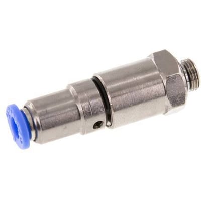 6mm & G1/8'' Hoge Snelheid Draaidoorvoer Insteek Buitendraad Vernikkeld Messing/PBT NBR