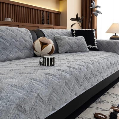 Bankbeschermer Woondecoratie Fleece Bankhoes Voor Winter Bankzit Overtrekken Effen Kleur Pluche Jacquard Housse Canape Dangle 70x70cm 1pcs