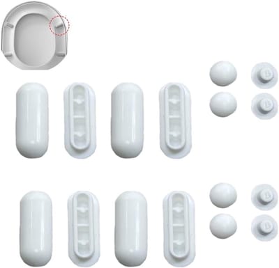 Toiletbril Bumpers - Deksel Bevestiging - Badkamer Reparatie - Zachte Buffer - 48x20mm - Wit