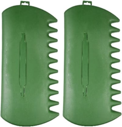 Benson Bladgrijper/Bladhark - 2-delig - groen - kunststof - 34 x 26 cm