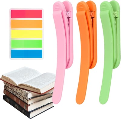 Dailygoods- Boekenlegger Automatisch - Siliconen Bladwijzers - Kleurrijke Boekenleggers - Voor Kinderen - Set van 3 - Antislip Design - Bladwijzer