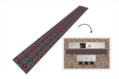 Keukenloper - Keukenmat - Patronen - Indonesisch - Ornament - 400x50 cm - Keuken vloerkleed
