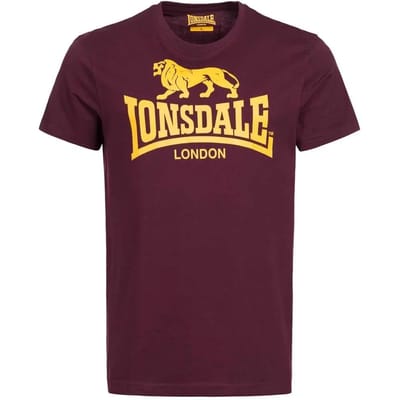 Lonsdale London Logo Heren T-shirt - rood - S