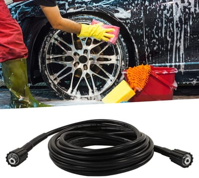 Dailygoods- Hogedrukslang 9M - PVC/Rubber - Weer-, olie-, slijtvast - Snelle aansluitpluggen - Vervangingsonderdeel - Geschikt voor hogedrukreinigers - Drukslang