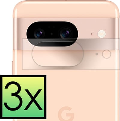 Camera Lens Protector - 3 Stuks - Geschikt voor Google Pixel 8 - Camera Screenprotector - Beschermglas - Gehard Glas - Tempered Glass - Screen Protector