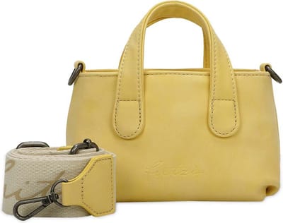 Fritzi aus Preußen Handtas Schoudertas Baby Vintage Crossbody Bag Fizz Geel