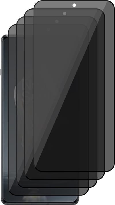 Privacy Screenprotector geschikt voor OnePlus 12R - 4x Volledig Dekkend Glas Screen Protector