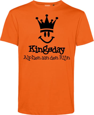 T-shirt Alphen aan den Rijn Smiley | Oranje | maat XS