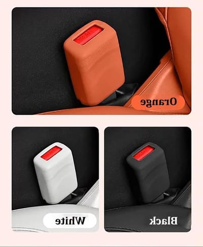 Gordelclip Afdekking - Gesphoes Beschermhoes - Auto Interieur - Kras- en Stofbescherming - 2 Stuks - Oranje