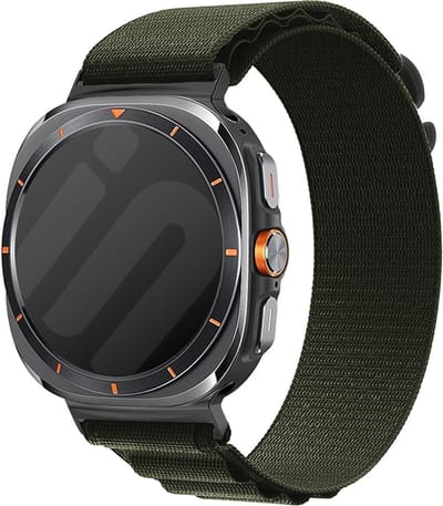 Strap-it Alpine nylon bandje - geschikt voor de Samsung Galaxy Watch Ultra 2 (2026) / Ultra (2024/2025) - groen