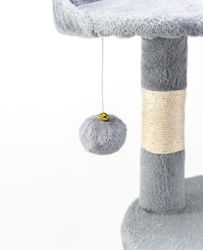 Famanu - Pluche krabpaal 155 cm, comfortabele kattenboom met meerdere verdiepingen en sisal poten