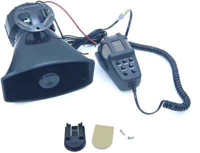 Krachtige 100W Autosirene met 7 Tonen en Microfoon - Ideaal voor Noodgevallen en Verkeerswaarschuwingen