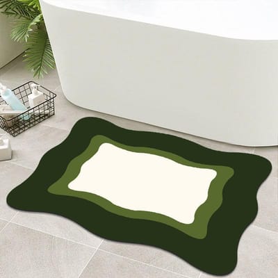 Moderne Eenvoudige Vreemde Vorm Huishoudelijke Badkamer Badkamer Antislip Mat Toiletdeur Zachte Diatomeeën Aarde Mat Vochtregulerende Voetmat 40*60cm