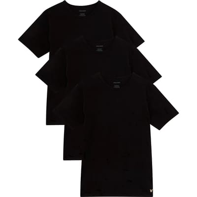 Lyle & Scott Basic 3 pack t-shirt - jet black