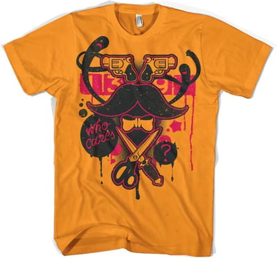 Hybris Who Cares T-shirt oranje