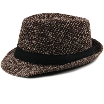 Lente Zomer Wollen Bruiloftshoed voor Mannen van Middelbare Leeftijd Koppels Mode Herfst Winter Feest Ruit Luxe Design Jazz Hoed Fedora Hoed Vrouwen black