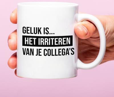 Mok Geluk Is Het Irriteren Van Je Collega's van Ditverzinjeniet.nl