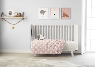 Mistral Home - DEKBEDOVERTREK - katoen renforcé - 100 x 140 cm - junior - dessin - roze - Voor baby of peuter