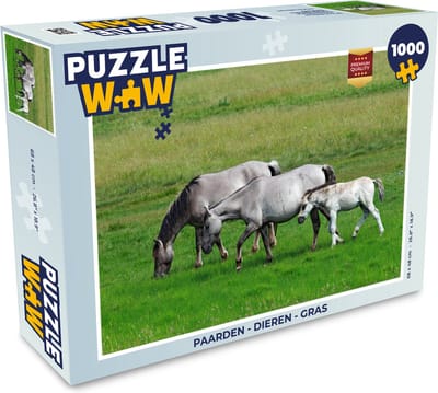 Puzzel Paarden - Dieren - Gras - Legpuzzel - Puzzel 1000 stukjes volwassenen