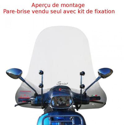 Pare brise Faco pour scooter Piaggio 125 Vespa Sprint 4T 3V Ie 2014 à 2015 Neuf