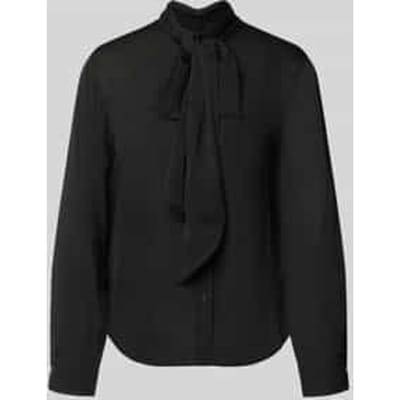 Loose fit blouse met lange mouwen van pure viscose, model 'EKARMA'
