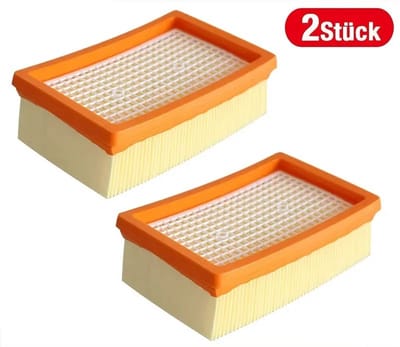2x HEPA Filters Geschikt voor Kärcher MV4 MV5 MV6 WD4 WD5 WD6 – Vervangende Vlakfilters – 160x100x50 mm – Voor Nat- en Droogzuigers – Duurzaam Stofzuigeraccessoire