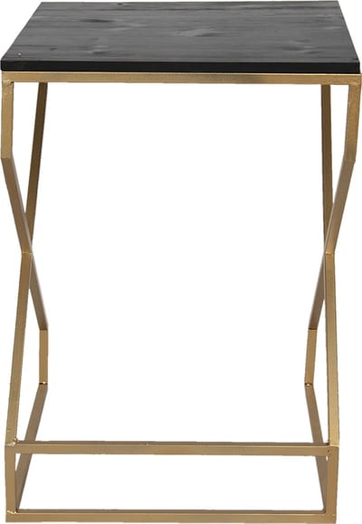 Clayre & Eef Bijzettafel 40x40x55 cm Goudkleurig IJzer