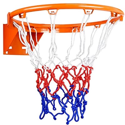 Basketbal Hoepel 45 cm met Stalen Ring en Nylon Net voor Binnen en Buiten