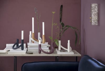 Kahler Design Nellemann Vaas en Kandelaar in 1- 14 cm - Bruin