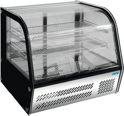 Koelvitrine tafelmodel | Zwart / RVS | 146 liter | Schuifdeuren achter | Saro | Lizette 160 | 323-3190
