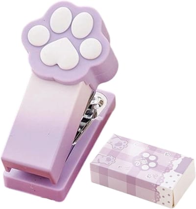 Kleine nietmachine - Nietmachine kattenklauw - Papieren organiseren - Gradient afwerking - 2-15 vellen - Paars