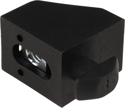 Verstelbare Connector - Draaibare Bevestiging - Modulaire Constructies - Glasvezelversterkt PA - Rastermaat 40 mm - Zwart