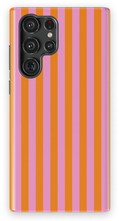 DripCase Gestreept Hoesje Samsung Galaxy S22 Ultra | Backcover met Mag | Stripes Motief | Trendy Case Samsung Galaxy S22 Ultra met Strepen Bubble Beam