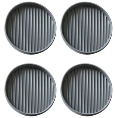 Antislip Vloerbeschermer Pads voor Tapijt en Houten Vloeren - 4 Stuks Ronde Rubber Caster Cups 5,1 cm